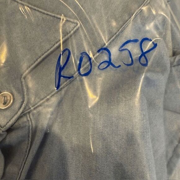 ZARA Chambray Blue Shirt Dress Collared Open Back Button Front Cold Shoulder XS - Picture 11 of 11